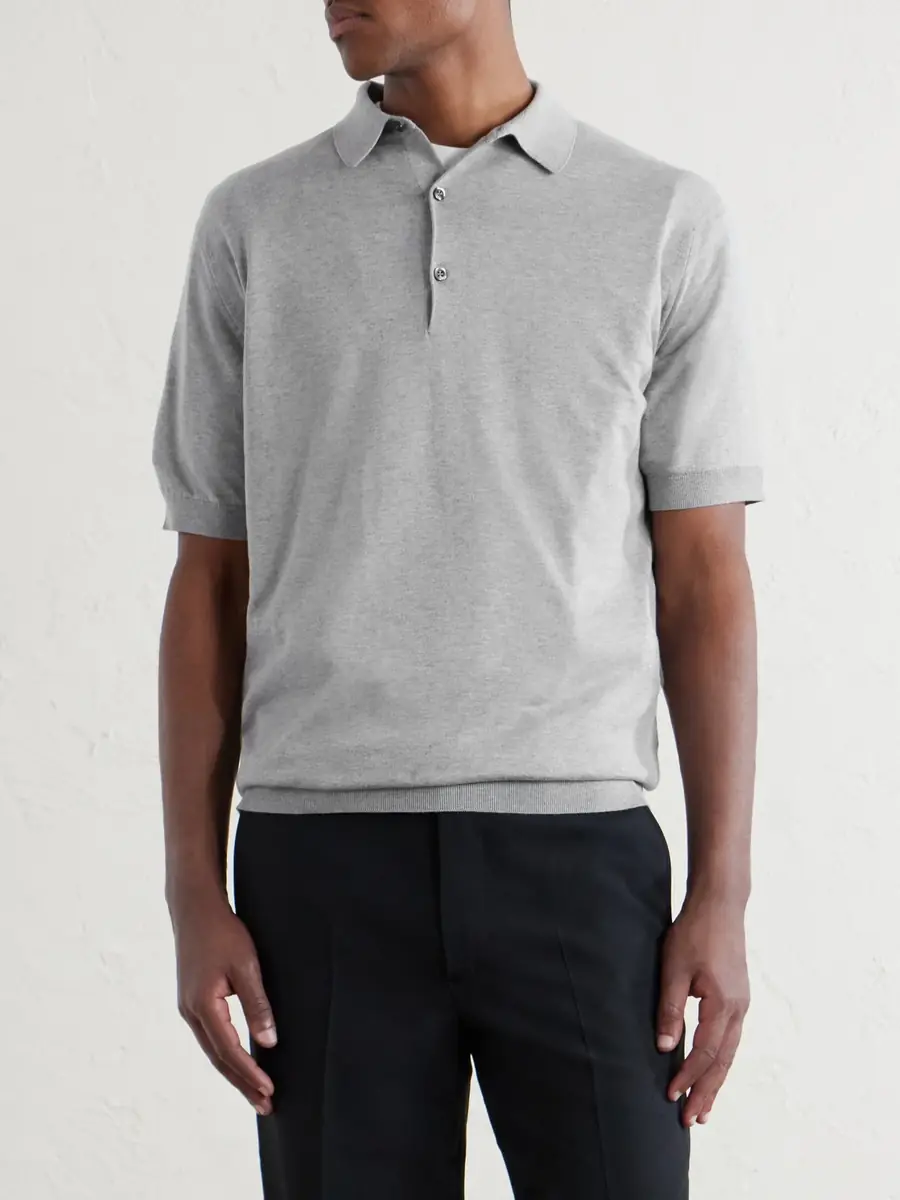 John Smedley Adrian Slim-Fit Sea Island Cotton Polo Shirt - Men | Thumbnail 3