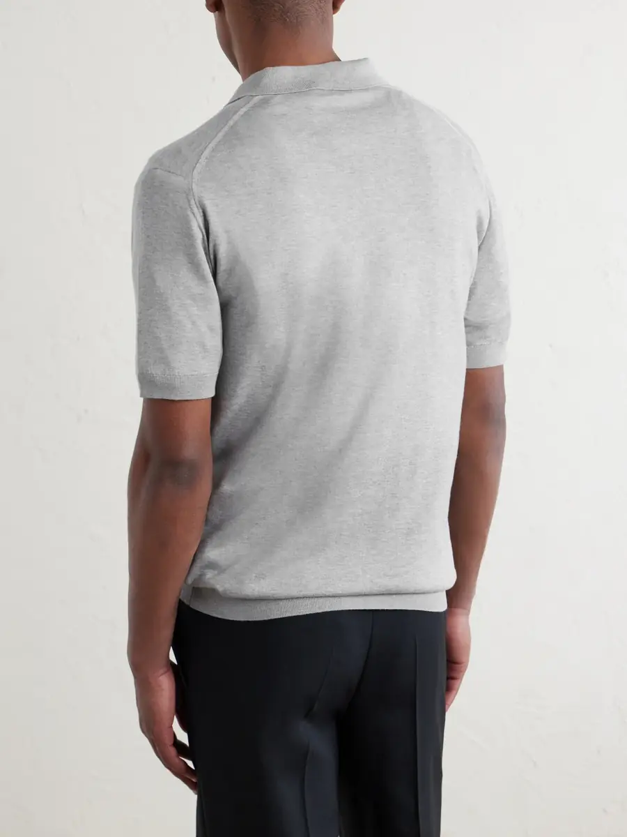 John Smedley Adrian Slim-Fit Sea Island Cotton Polo Shirt - Men | Thumbnail 4
