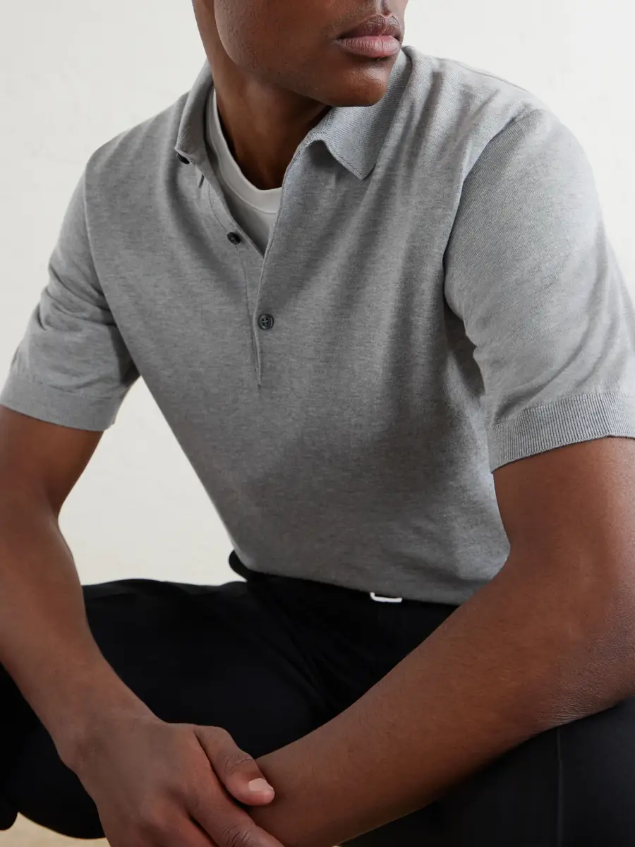 John Smedley Adrian Slim-Fit Sea Island Cotton Polo Shirt - Men | Thumbnail 5