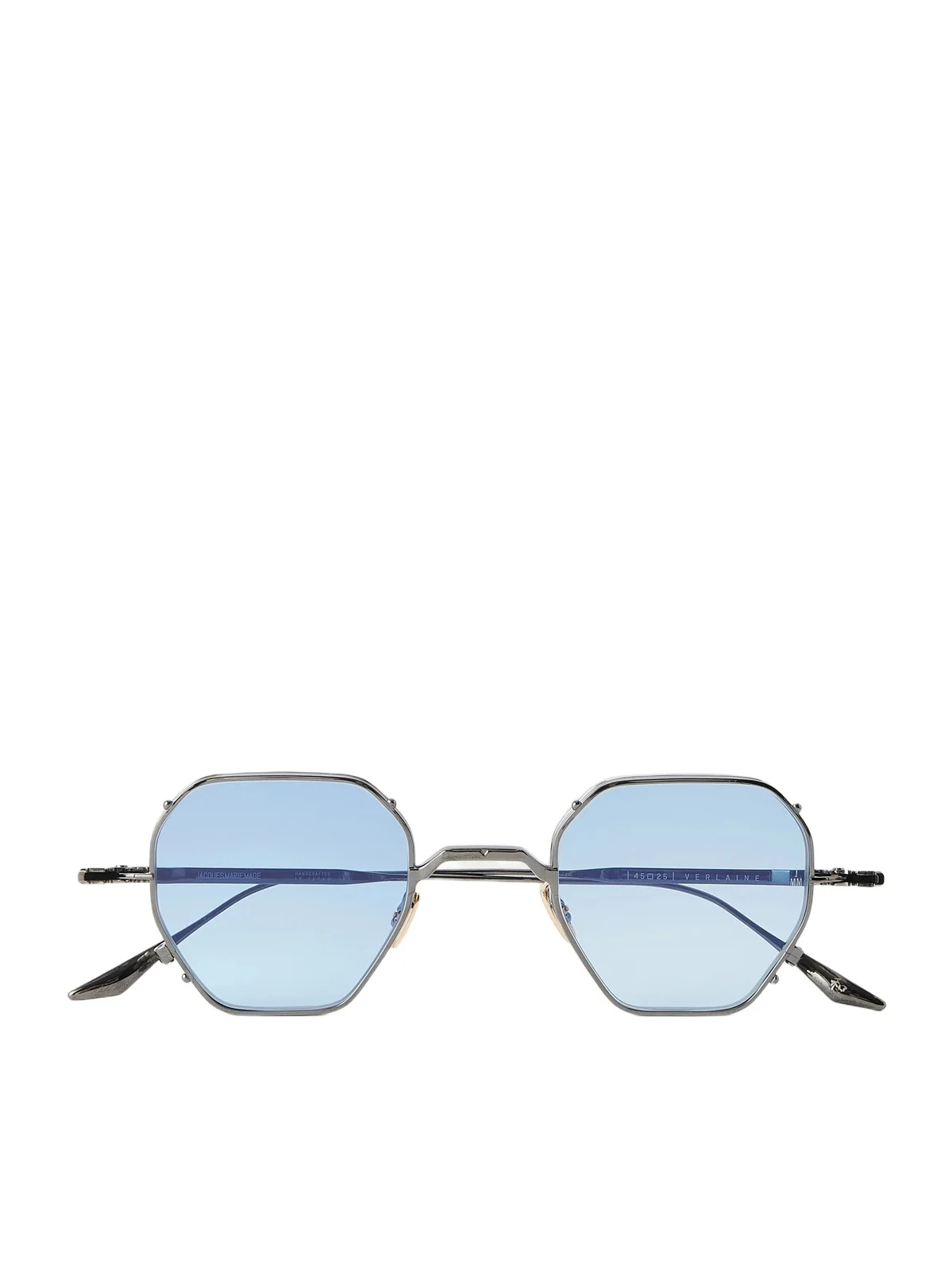 Jacques Marie Mage Verlaine Round-Frame Silver-Tone Titanium Sunglasses - Men