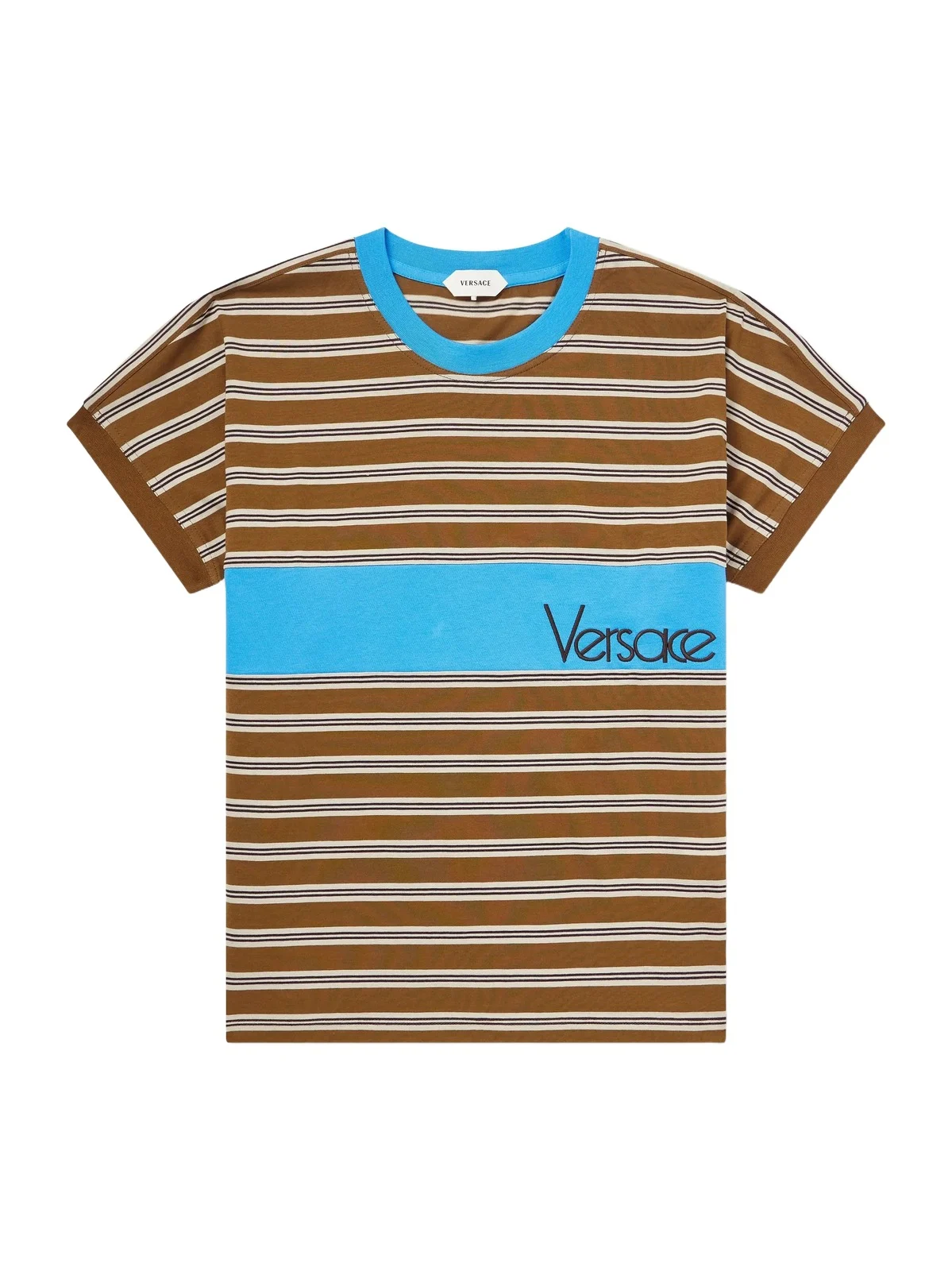 Logo-Embroidered Striped Cotton-Jersey T-Shirt - Men Logo-Embroidered Striped Cotton-Jersey T-Shirt - Men