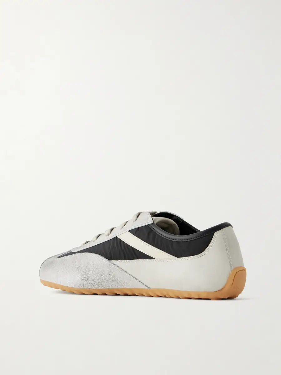 Alexander McQueen Suede-Trimmed Shell Sneakers - Men | Thumbnail 4