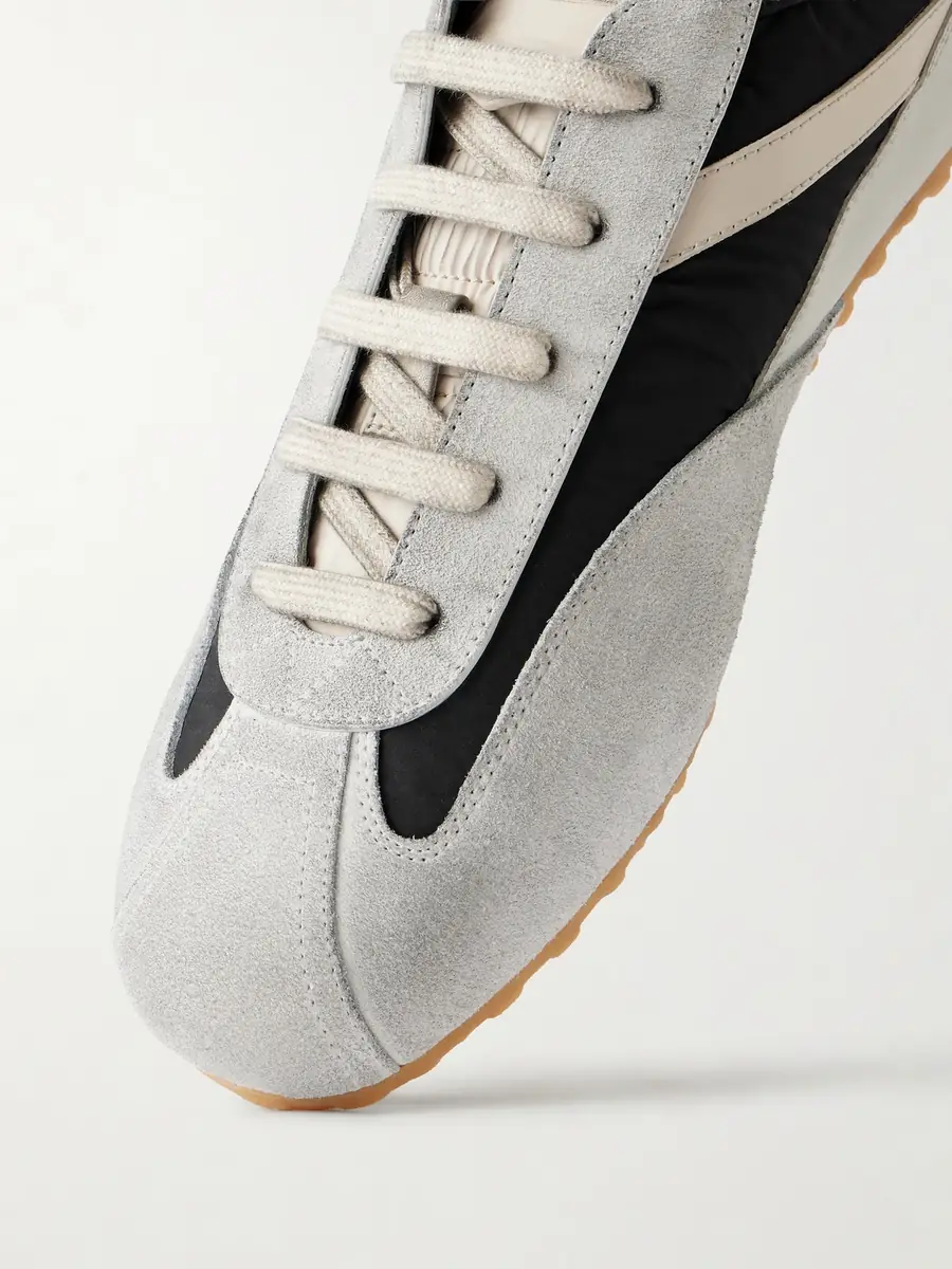 Alexander McQueen Suede-Trimmed Shell Sneakers - Men | Thumbnail 5