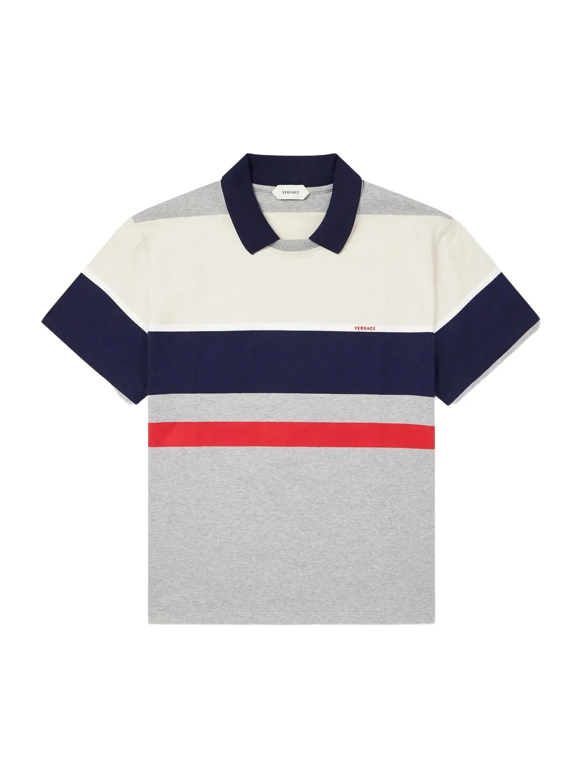 Logo-Embroidered Striped Cotton-Jersey Polo Shirt - Men Logo-Embroidered Striped Cotton-Jersey Polo Shirt - Men
