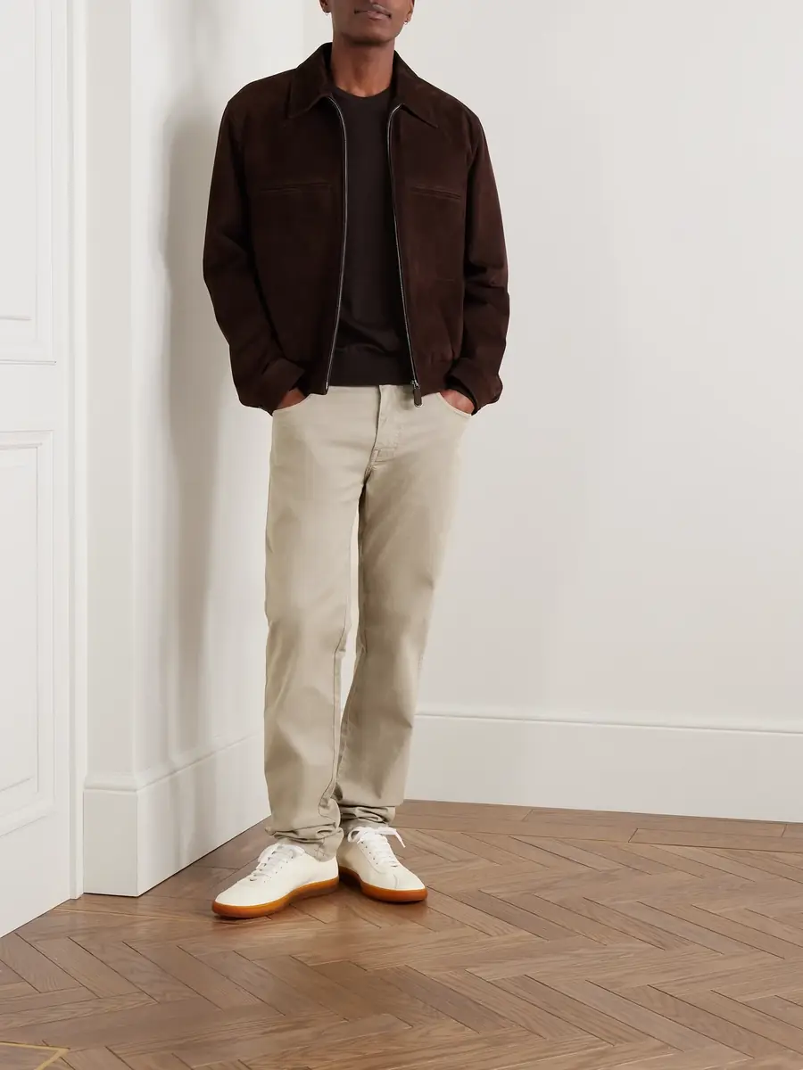 Purdey Slim-Fit Straight-Leg Cotton-Blend Twill Trousers - Men | Thumbnail 2