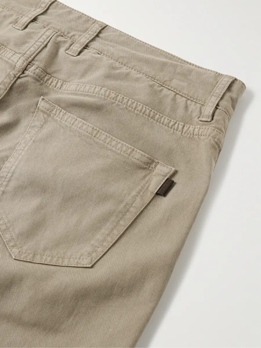 Purdey Slim-Fit Straight-Leg Cotton-Blend Twill Trousers - Men | Thumbnail 5