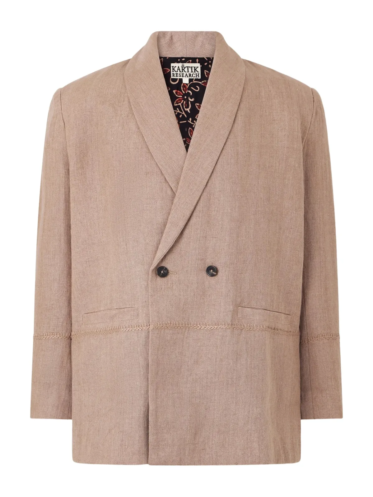 Kartik Research Rabari Embroidered Linen Blazer - Men
