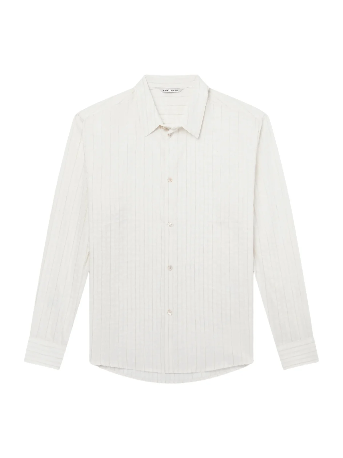 Fulvio Pinstriped Cotton, Silk and Linen-Blend Shirt - Men Fulvio Pinstriped Cotton, Silk and Linen-Blend Shirt - Men
