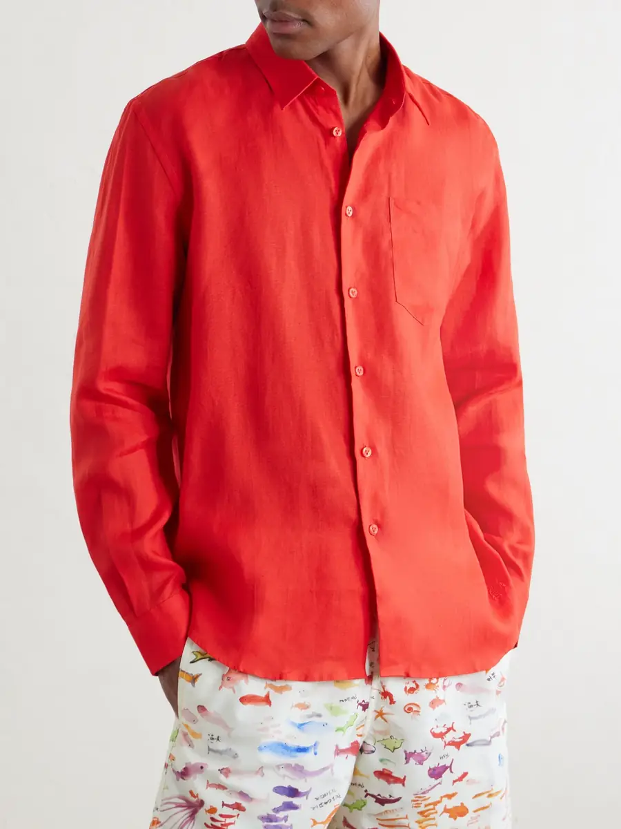 Vilebrequin Caroubis Woven Linen Shirt - Men | Thumbnail 3 Vilebrequin Caroubis Woven Linen Shirt - Men | Thumbnail 3