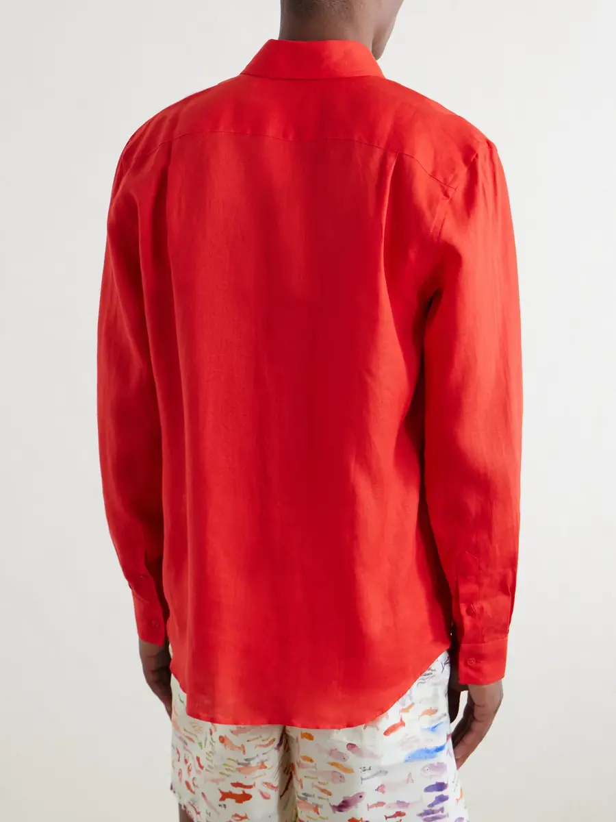 Vilebrequin Caroubis Woven Linen Shirt - Men | Thumbnail 4 Vilebrequin Caroubis Woven Linen Shirt - Men | Thumbnail 4
