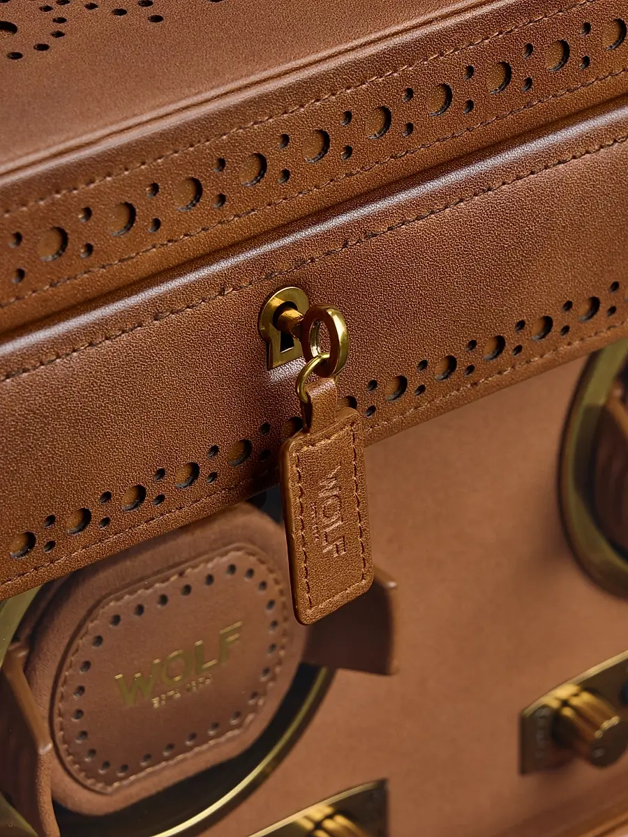 Wolf Designs Brogue Double Watch Winder Storage Box | Thumbnail 6