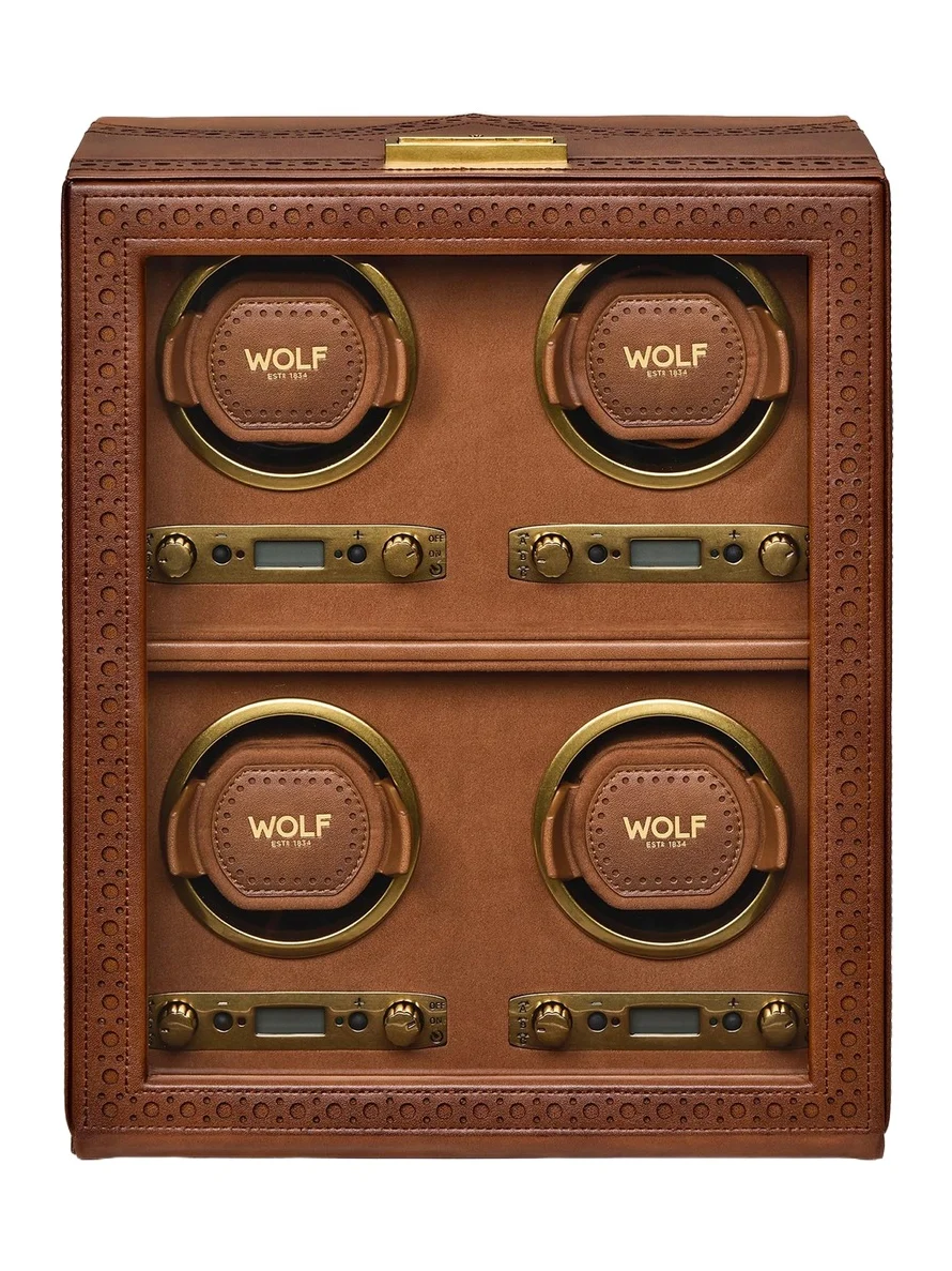 Wolf Designs Brogue 4-Piece Watch Winder