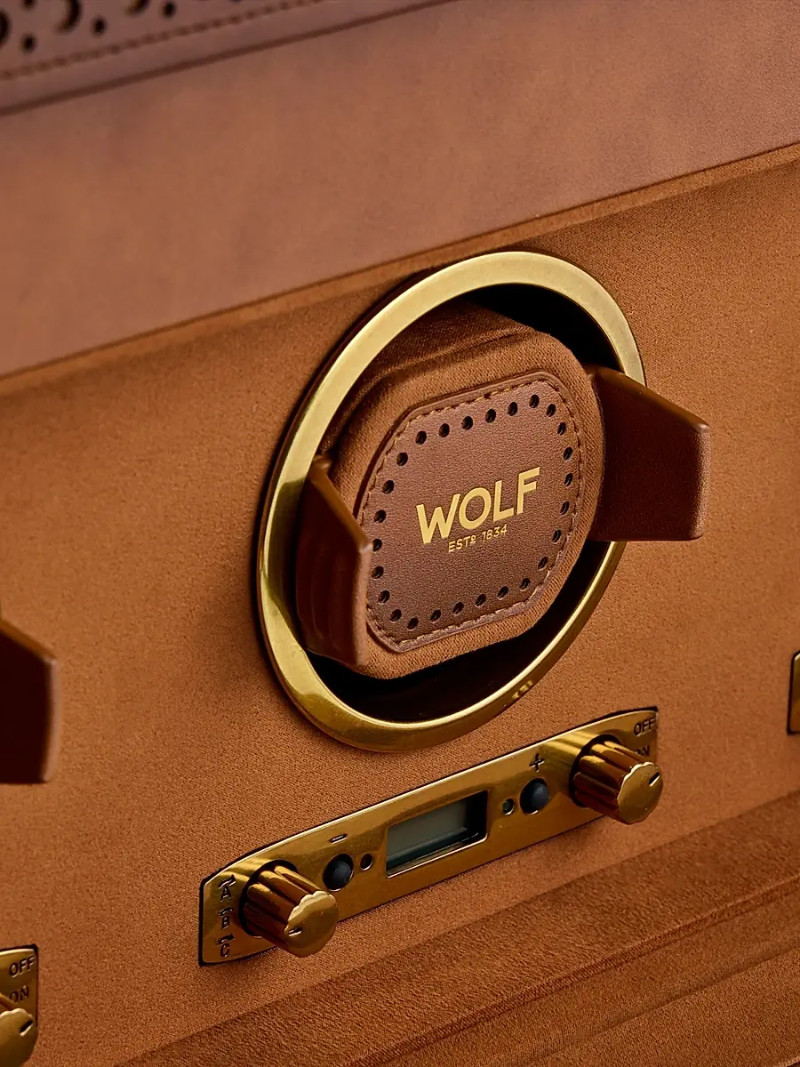 Wolf Designs Brogue Triple Watch Winder Storage Box | Thumbnail 4