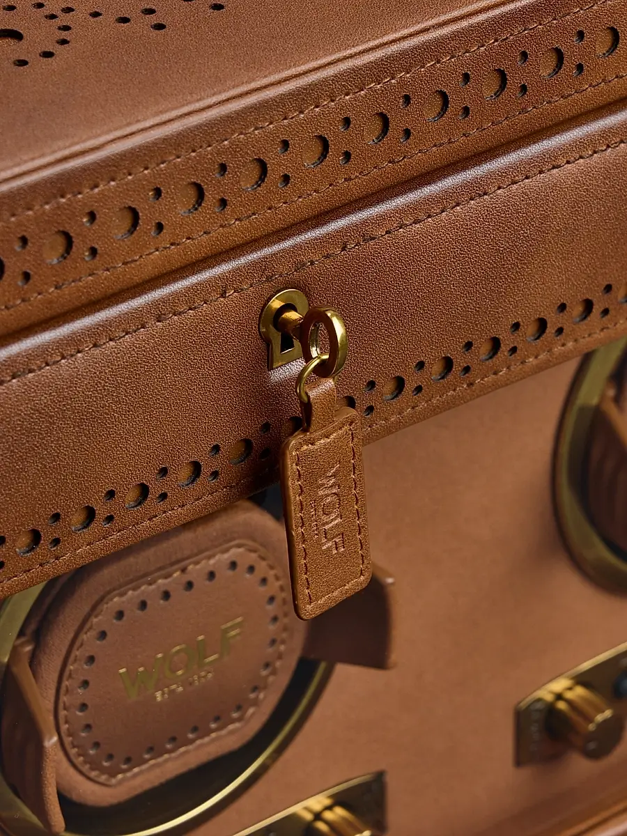 Wolf Designs Brogue Triple Watch Winder Storage Box | Thumbnail 6