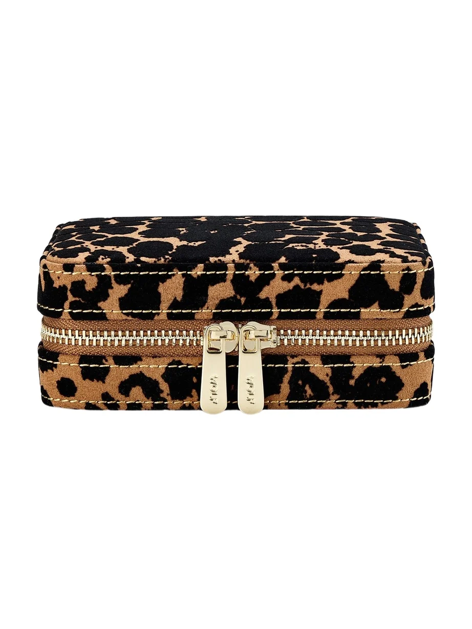 Savanna Leopard Zip Jewelry Case