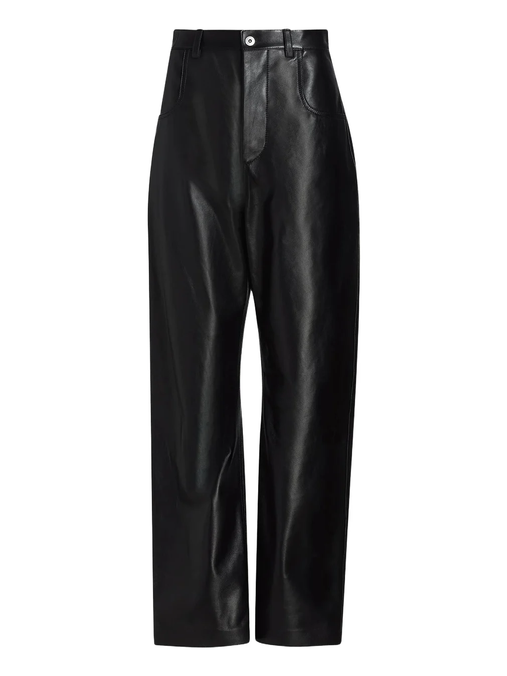 Bottega Veneta Women's Leather Relaxed-Fit Trousers