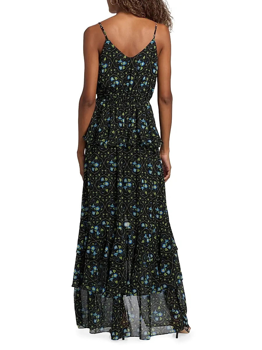 Misa Los Angeles Women's Linda Floral Chiffon Ruffle Maxi Dress | Thumbnail 5 Misa Los Angeles Women's Linda Floral Chiffon Ruffle Maxi Dress | Thumbnail 5