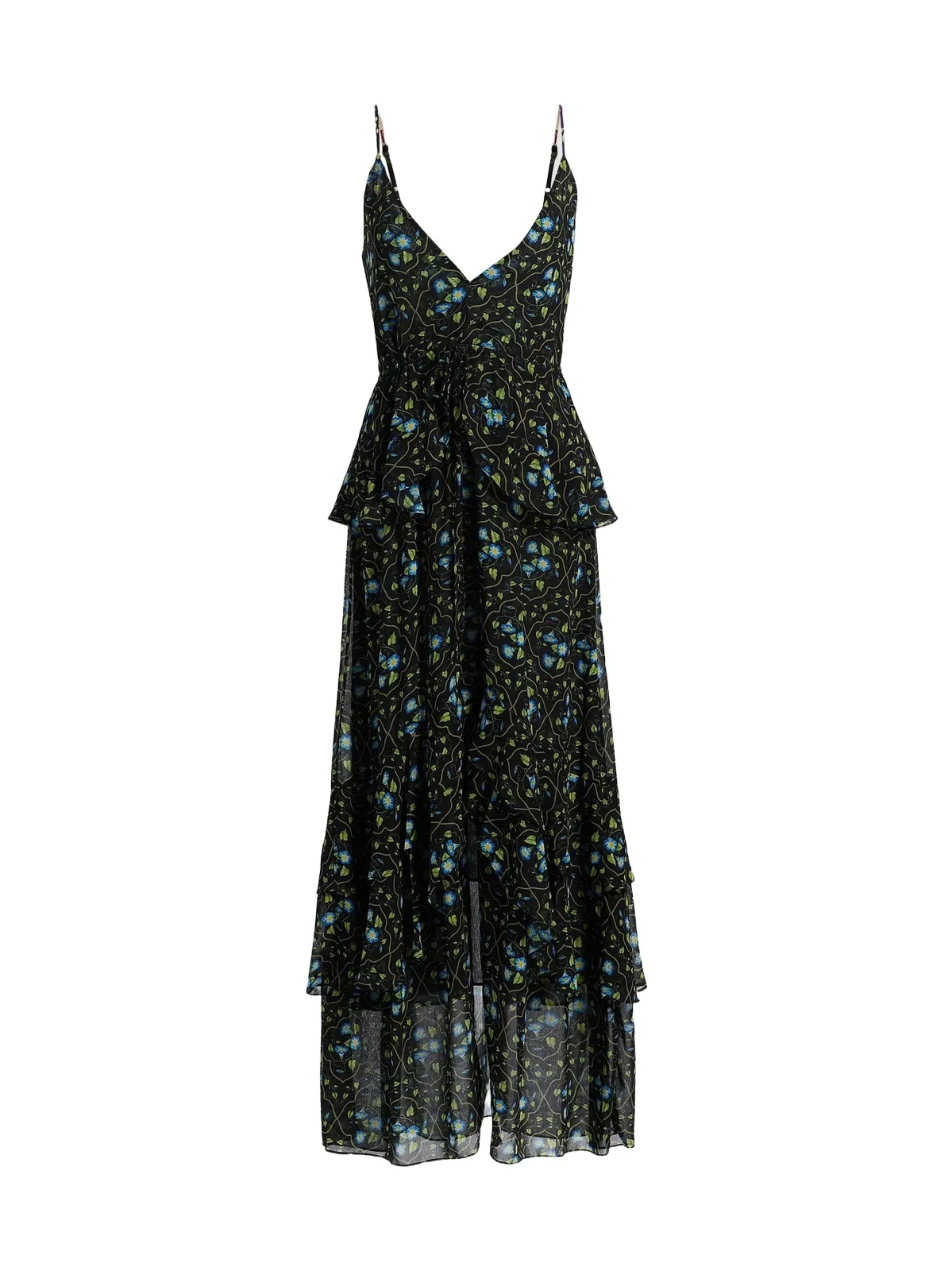 Women's Linda Floral Chiffon Ruffle Maxi Dress