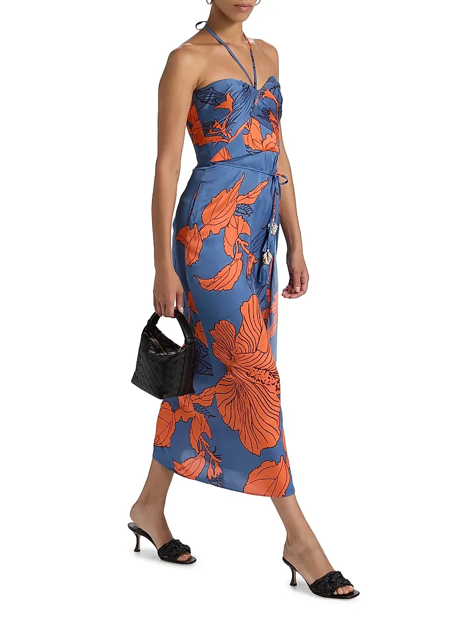 Poupette St Barth Women's Collina Floral Halter Dress | Thumbnail 2 Poupette St Barth Women's Collina Floral Halter Dress | Thumbnail 2