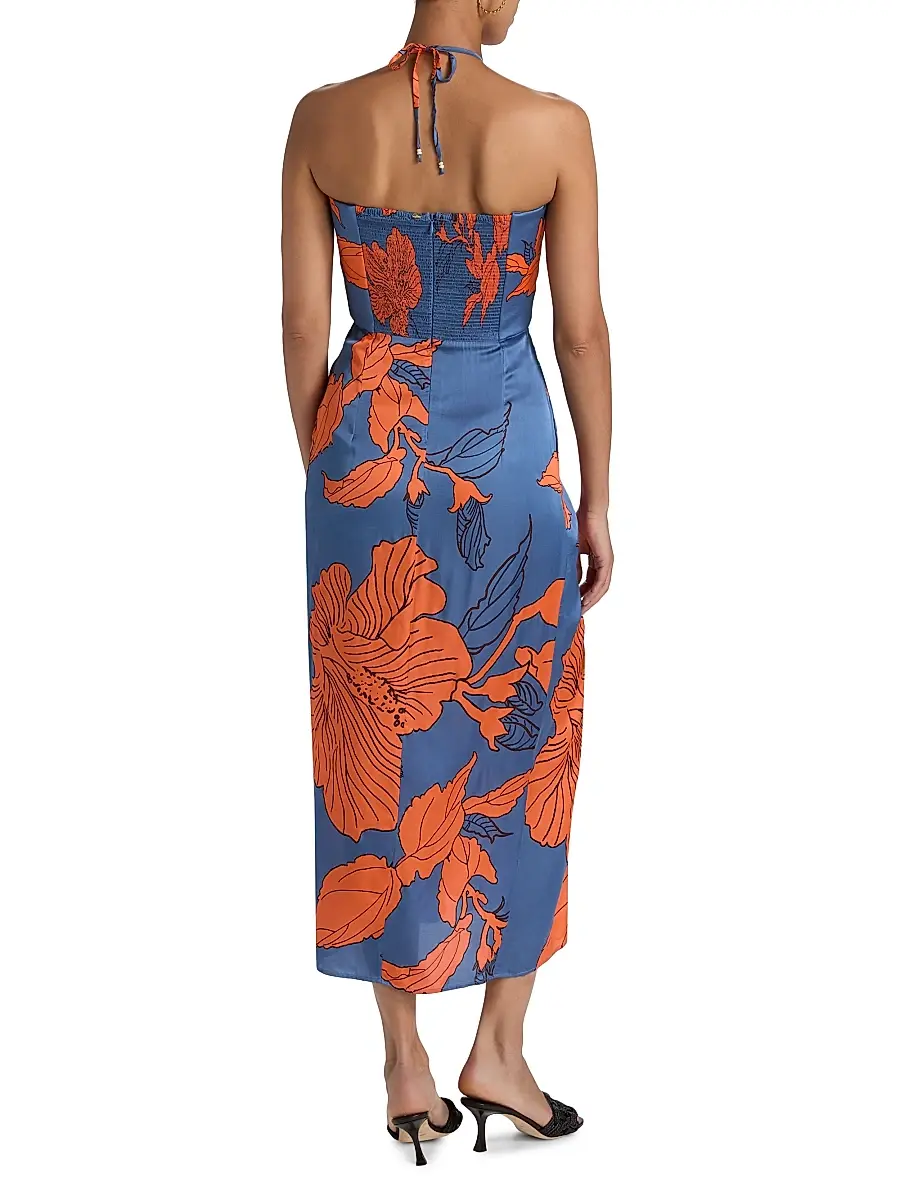 Poupette St Barth Women's Collina Floral Halter Dress | Thumbnail 5 Poupette St Barth Women's Collina Floral Halter Dress | Thumbnail 5
