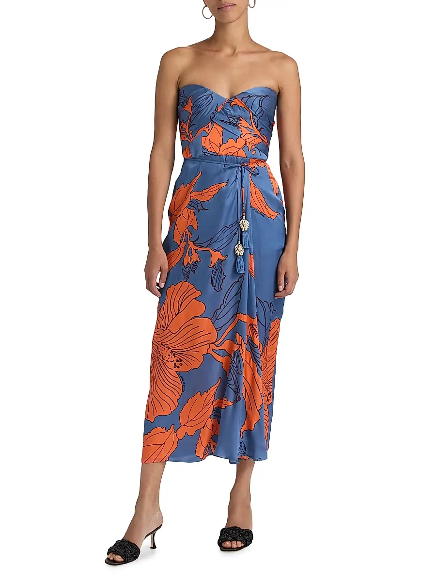 Poupette St Barth Women's Collina Floral Halter Dress | Thumbnail 6 Poupette St Barth Women's Collina Floral Halter Dress | Thumbnail 6