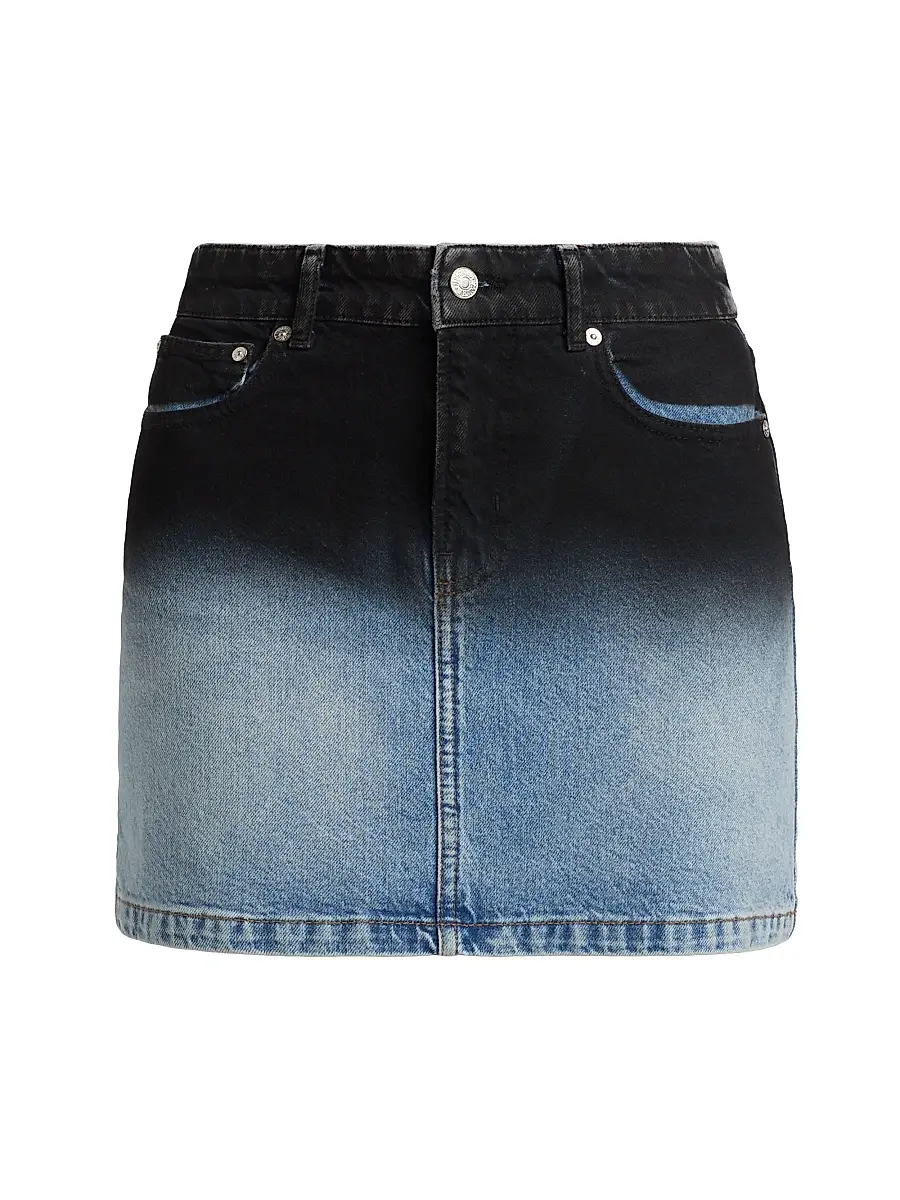 Moschino Jeans Women's Ombré Denim Miniskirt - Multi Black | Image 1 Moschino Jeans Women's Ombré Denim Miniskirt - Multi Black | Image 1
