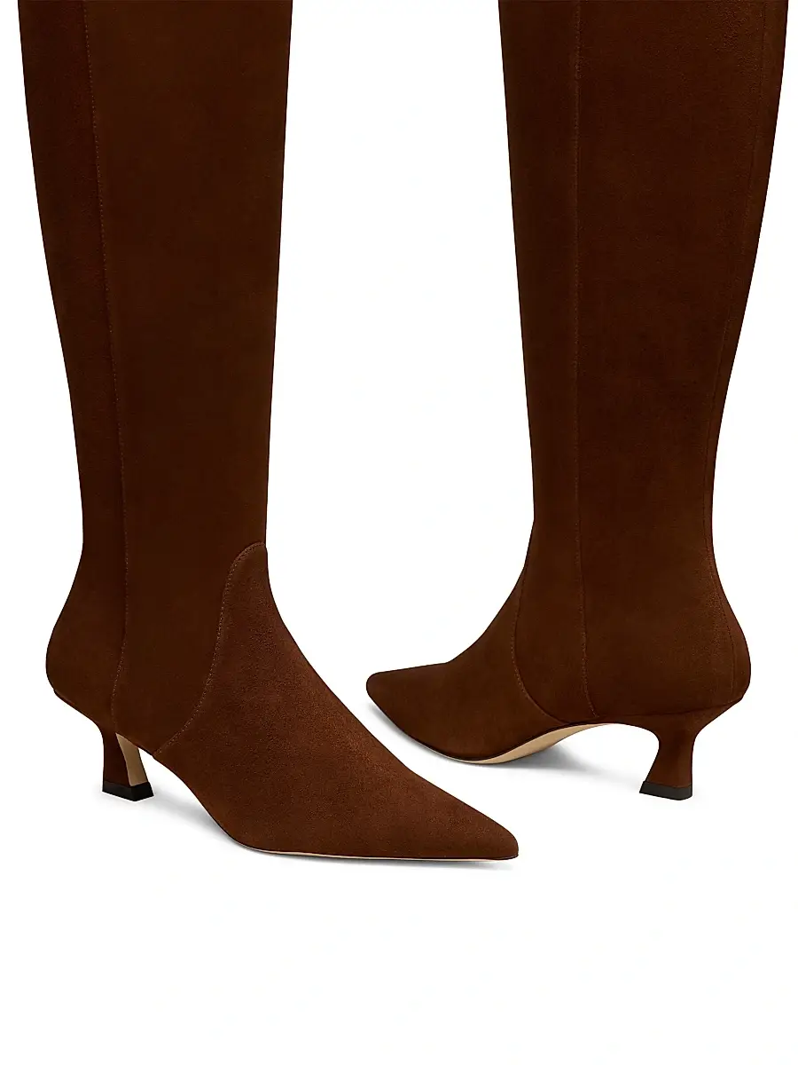 Stuart Weitzman Women's Vinnie 50MM Suede Boots | Thumbnail 4 Stuart Weitzman Women's Vinnie 50MM Suede Boots | Thumbnail 4