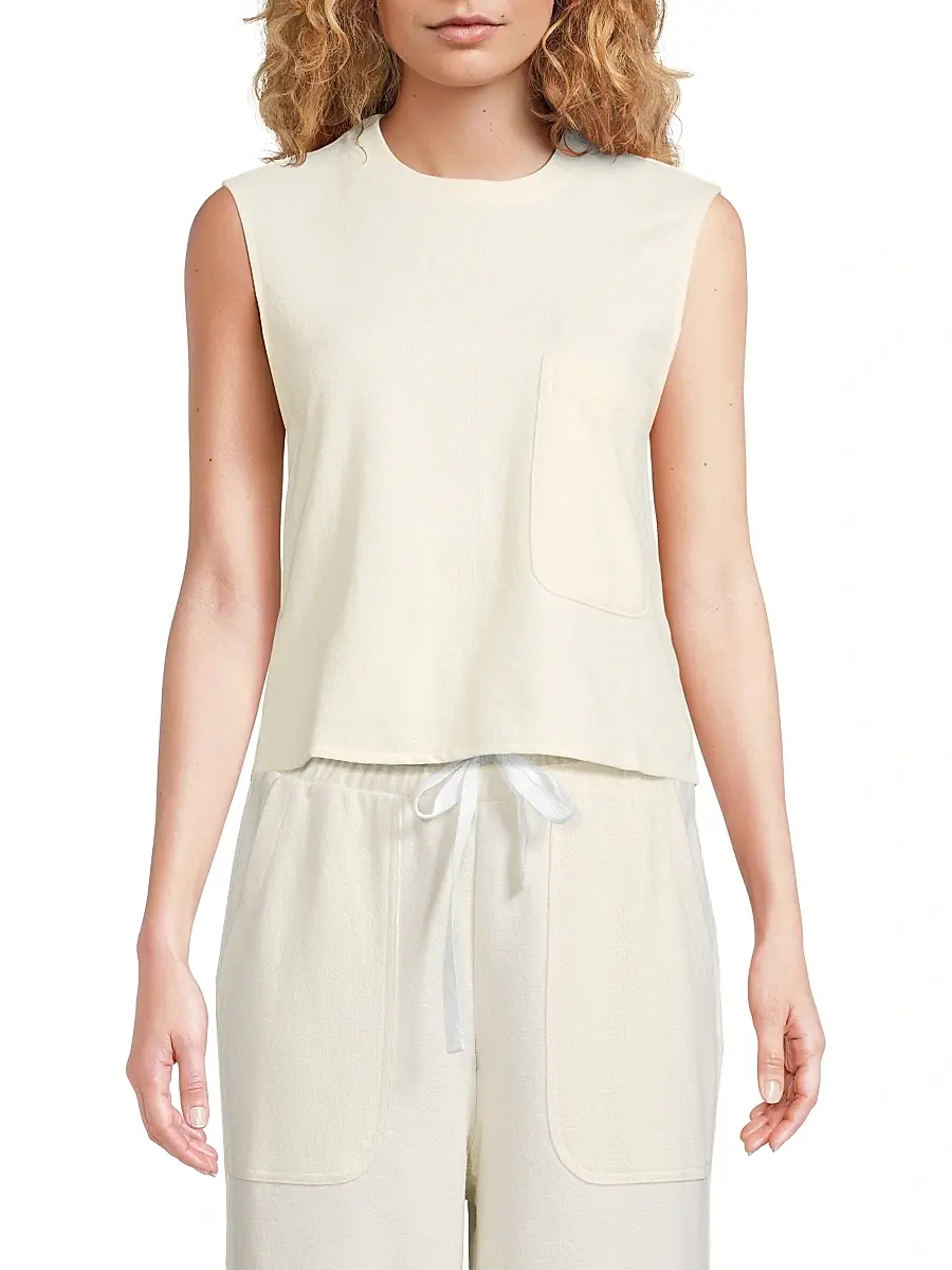 TWP Women's Short Muscle Cotton-Blend Tank | Thumbnail 3 TWP Women's Short Muscle Cotton-Blend Tank | Thumbnail 3