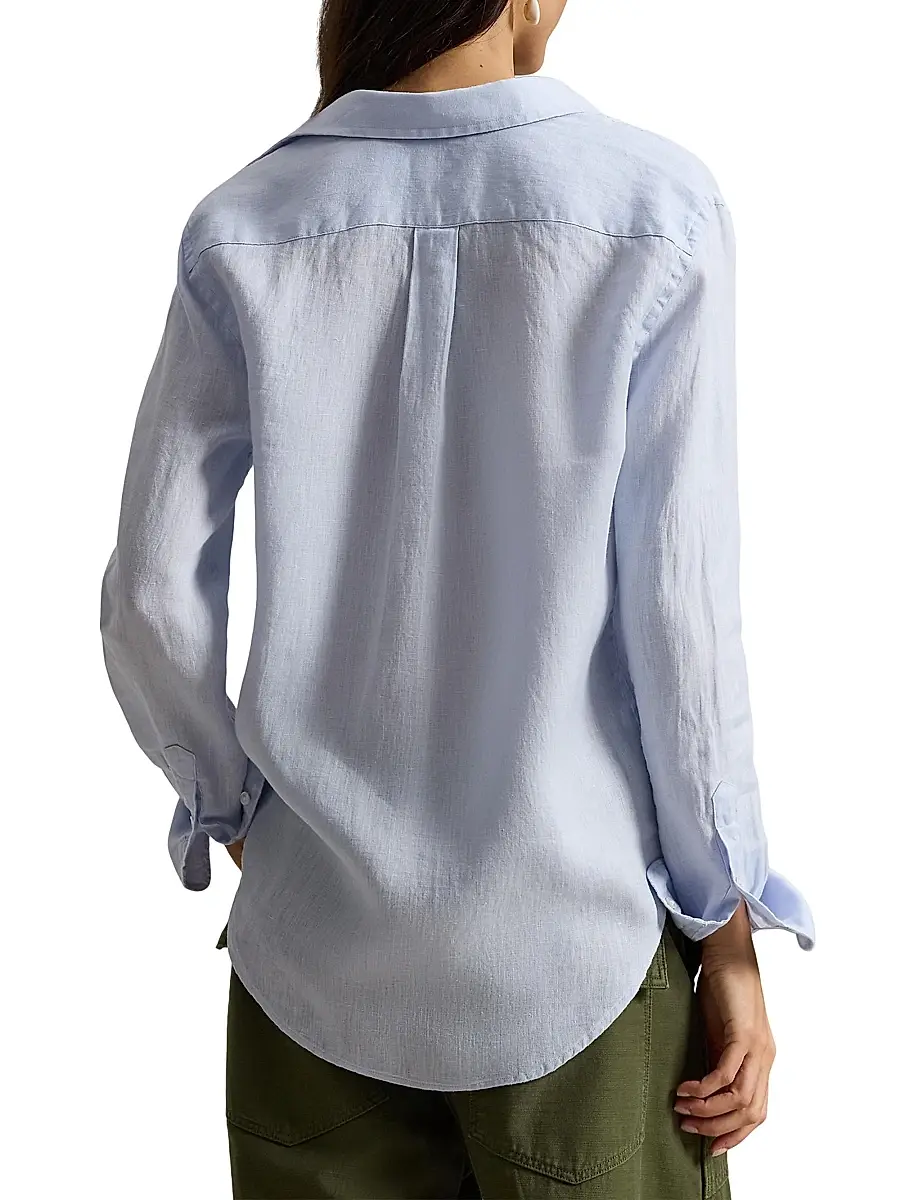 Polo Ralph Lauren Women's Classic Fit Linen Shirt | Thumbnail 5 Polo Ralph Lauren Women's Classic Fit Linen Shirt | Thumbnail 5