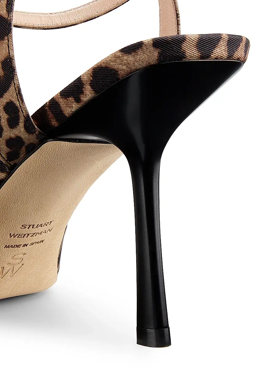 Stuart Weitzman Women's Lexington 85MM Leopard-Print Sandals | Thumbnail 6 Stuart Weitzman Women's Lexington 85MM Leopard-Print Sandals | Thumbnail 6