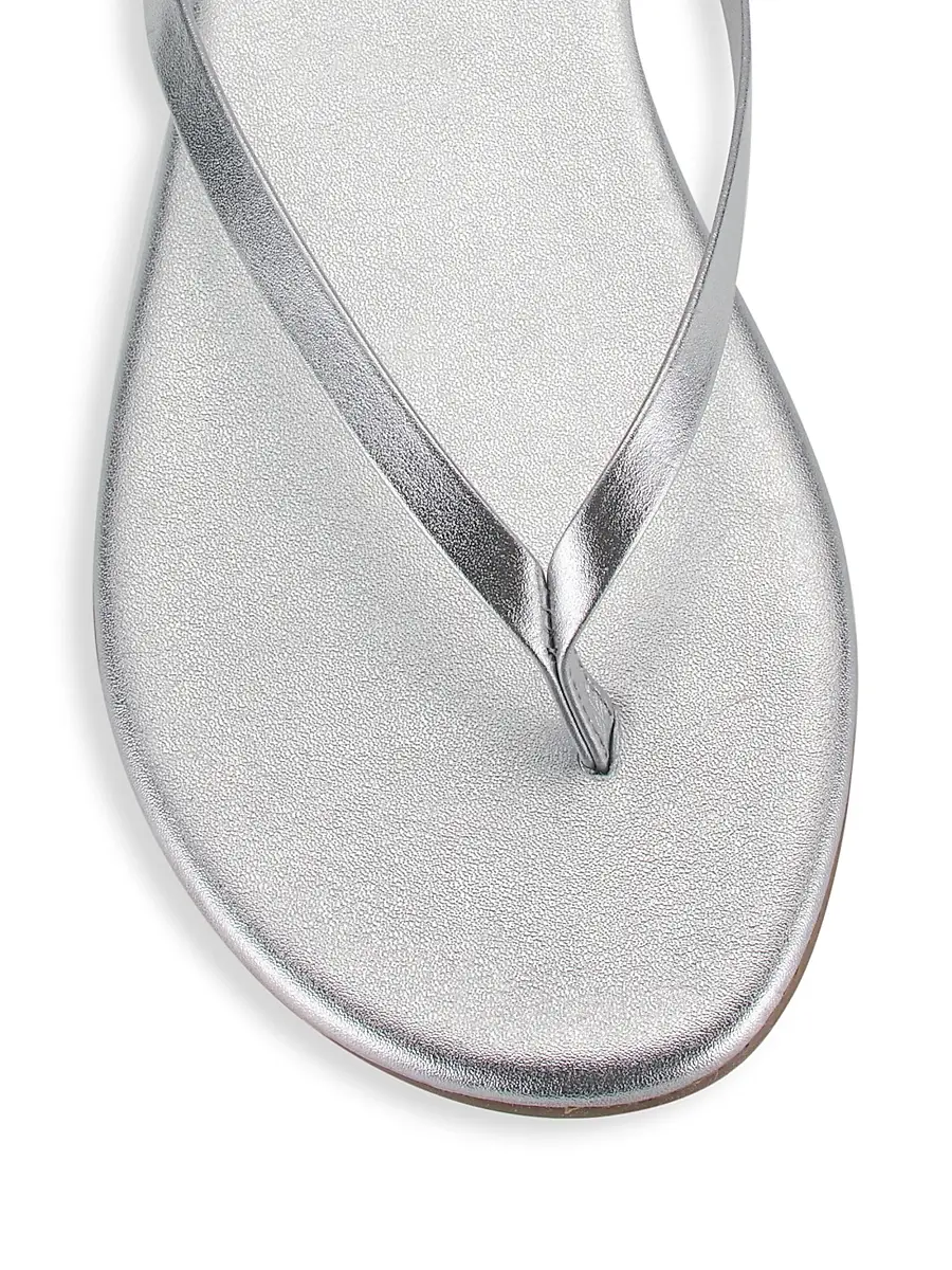 TKEES Women's Metallics Leather Flip Flops | Thumbnail 4