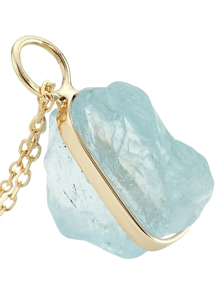 Jia Jia Women's 14K Yellow Gold & Birthstone Pendant Necklace - March | Thumbnail 4