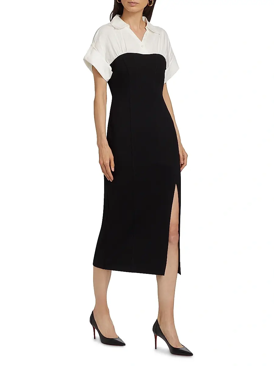 Toccin Women's Jasmine Cotton-Blend Short-Sleeve Midi-Dress | Thumbnail 2 Toccin Women's Jasmine Cotton-Blend Short-Sleeve Midi-Dress | Thumbnail 2