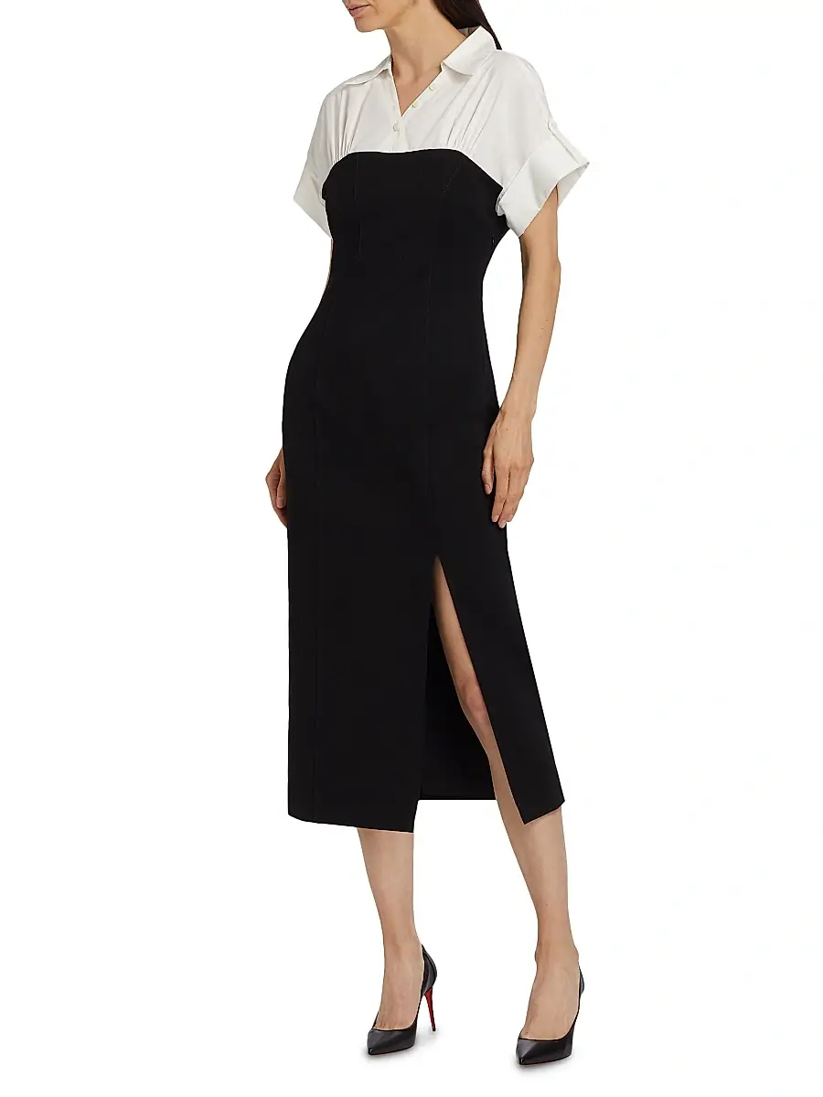 Toccin Women's Jasmine Cotton-Blend Short-Sleeve Midi-Dress | Thumbnail 3 Toccin Women's Jasmine Cotton-Blend Short-Sleeve Midi-Dress | Thumbnail 3