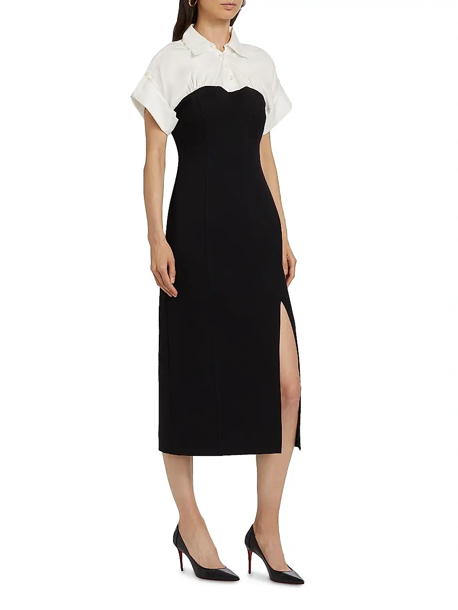 Toccin Women's Jasmine Cotton-Blend Short-Sleeve Midi-Dress | Thumbnail 4 Toccin Women's Jasmine Cotton-Blend Short-Sleeve Midi-Dress | Thumbnail 4