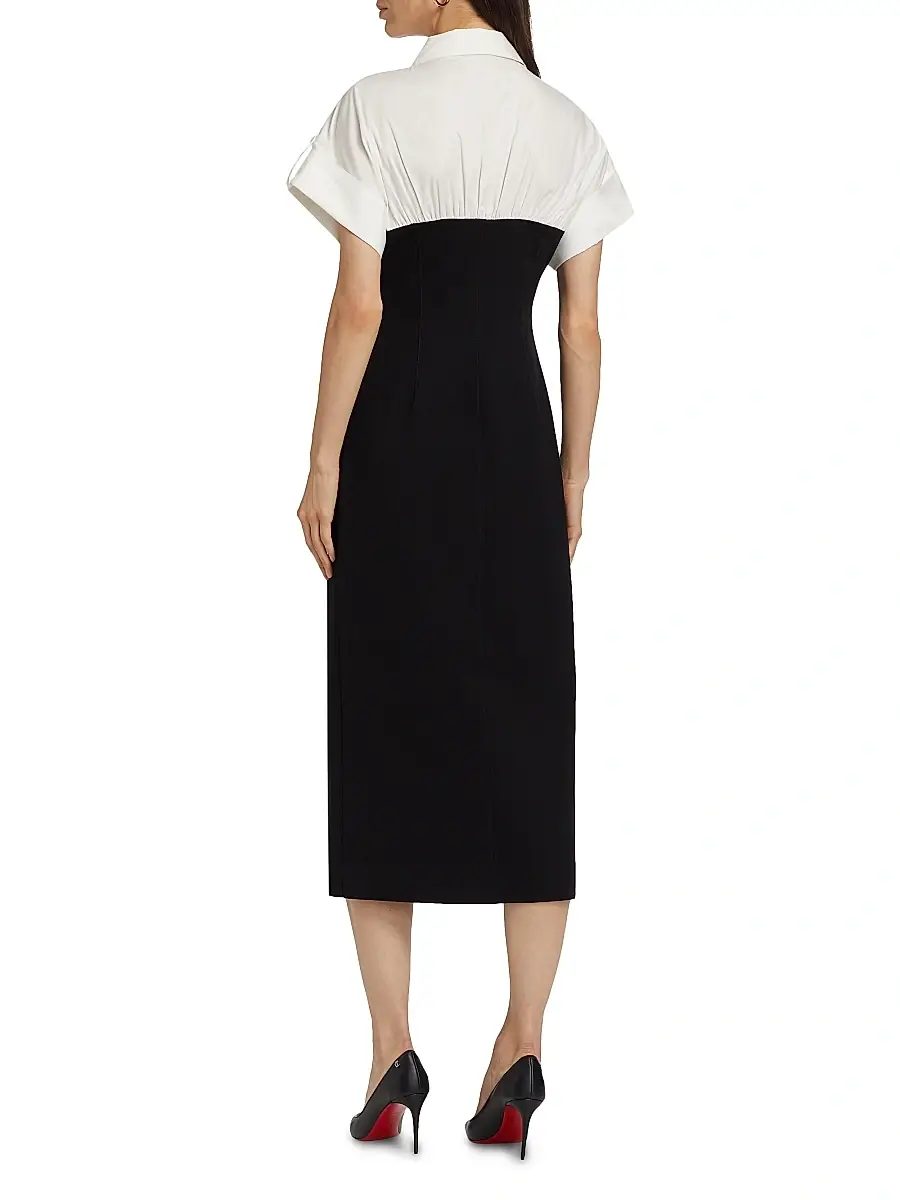 Toccin Women's Jasmine Cotton-Blend Short-Sleeve Midi-Dress | Thumbnail 5 Toccin Women's Jasmine Cotton-Blend Short-Sleeve Midi-Dress | Thumbnail 5