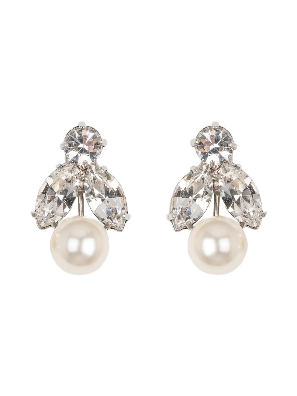 Women's Kaide Rhodium-Plated, Crystal & Imitation Pearl Drop Earrings
