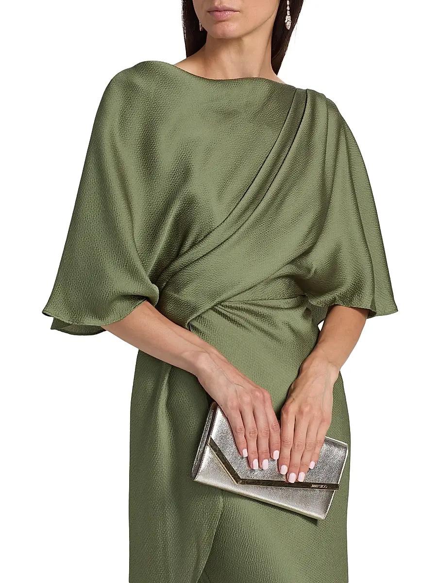 Amsale Women's Hammered Satin A-Line Gown | Thumbnail 6 Amsale Women's Hammered Satin A-Line Gown | Thumbnail 6