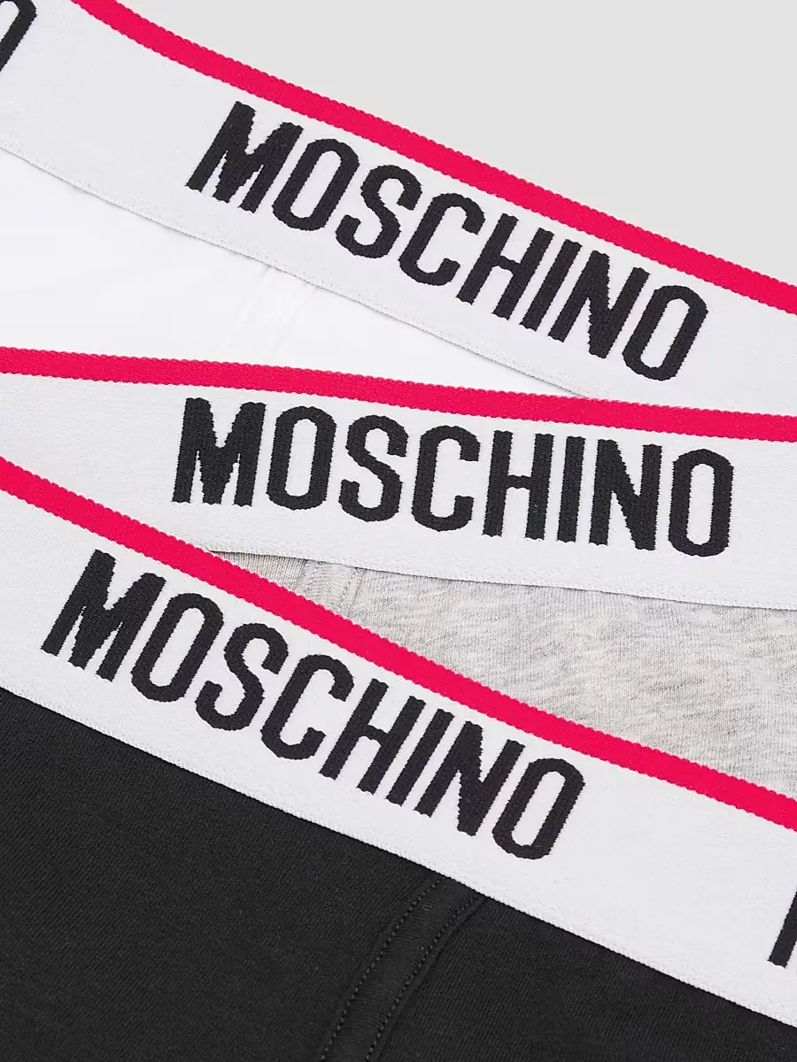 Moschino Men's Essential Logo Stretch-Jersey Trunk Brief 3-Pack - Multi Black | Thumbnail 3 Moschino Men's Essential Logo Stretch-Jersey Trunk Brief 3-Pack - Multi Black | Thumbnail 3