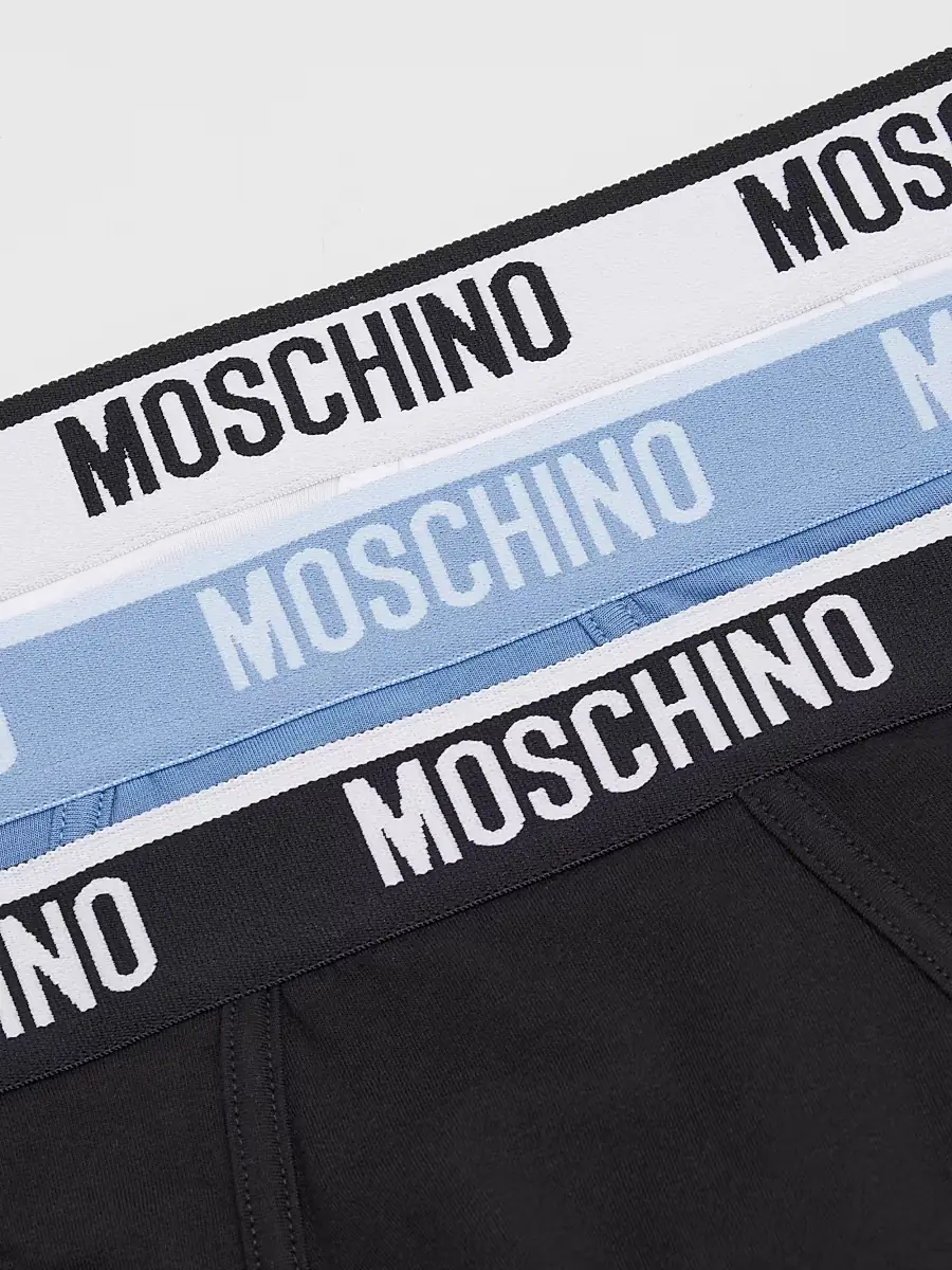 Moschino Men's Basic Logo Stretch-Jersey Micro Brief 3-Pack - Multi Blue | Thumbnail 3 Moschino Men's Basic Logo Stretch-Jersey Micro Brief 3-Pack - Multi Blue | Thumbnail 3