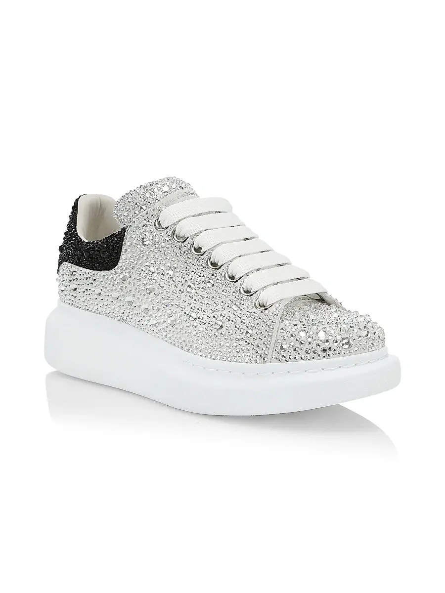 Alexander McQueen Women's Crystal Overiszed Glitter Embellished Chunky Sneakers | Thumbnail 2 Alexander McQueen Women's Crystal Overiszed Glitter Embellished Chunky Sneakers | Thumbnail 2