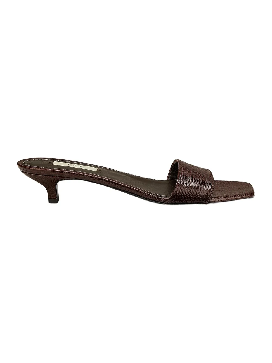 TOTEME Women's Slim 35MM Lizard-Embossed Leather Mules