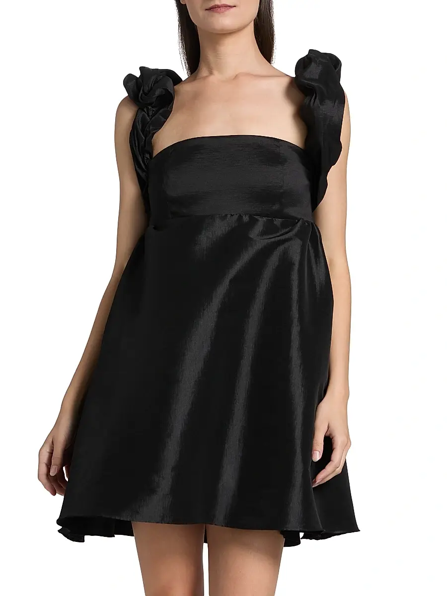 Kika Vargas Women's Angela Taffeta Bubble-Strap Cocktail Dress | Thumbnail 3