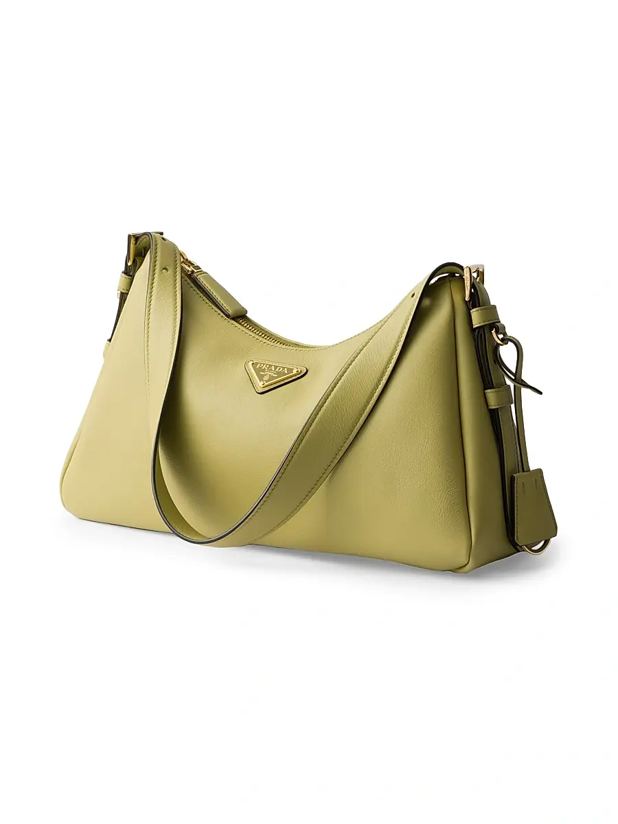 Prada Women's Aimee Leather Shoulder Bag - Green | Thumbnail 2 Prada Women's Aimee Leather Shoulder Bag - Green | Thumbnail 2