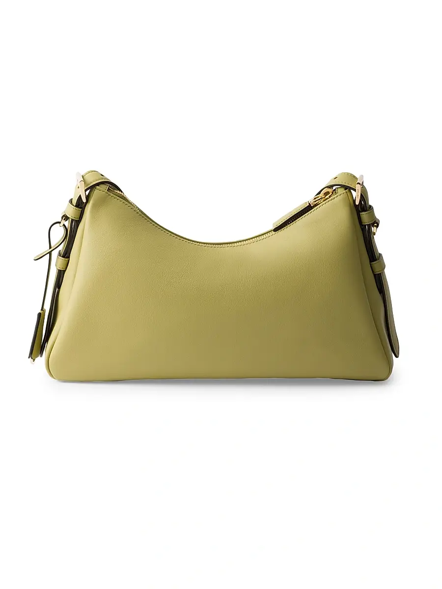 Prada Women's Aimee Leather Shoulder Bag - Green | Thumbnail 3 Prada Women's Aimee Leather Shoulder Bag - Green | Thumbnail 3