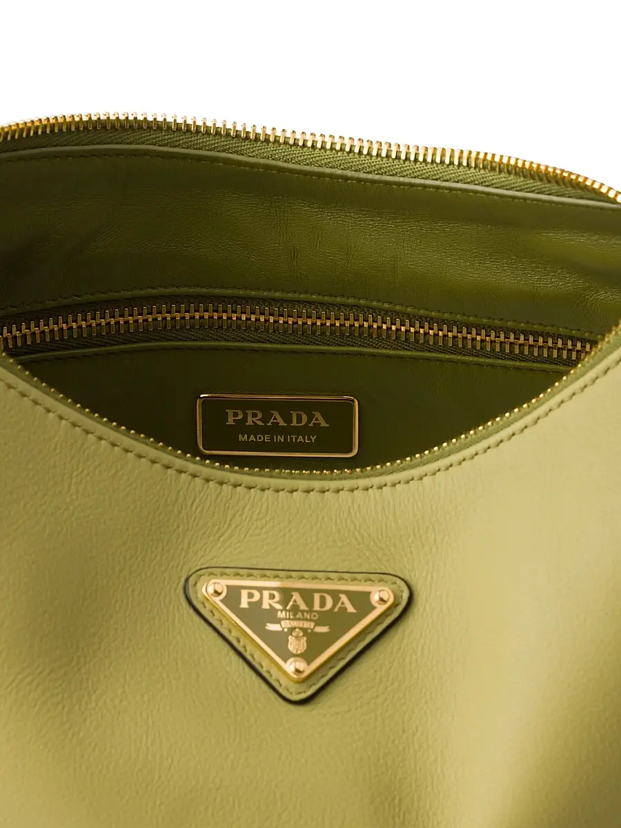Prada Women's Aimee Leather Shoulder Bag - Green | Thumbnail 4 Prada Women's Aimee Leather Shoulder Bag - Green | Thumbnail 4