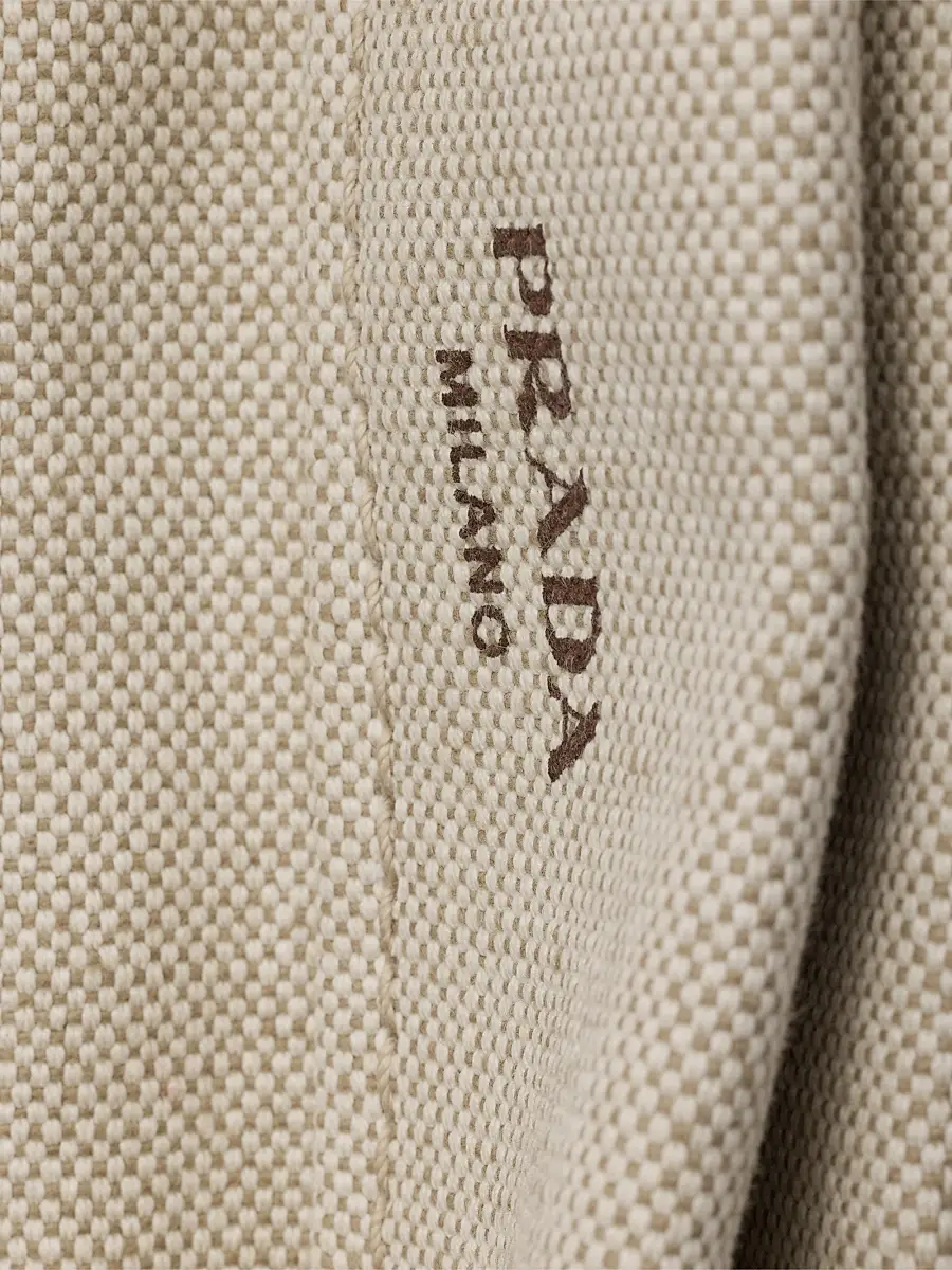 Prada Women's Route Canvas and Leather Tote Bag - Beige Khaki | Thumbnail 5 Prada Women's Route Canvas and Leather Tote Bag - Beige Khaki | Thumbnail 5