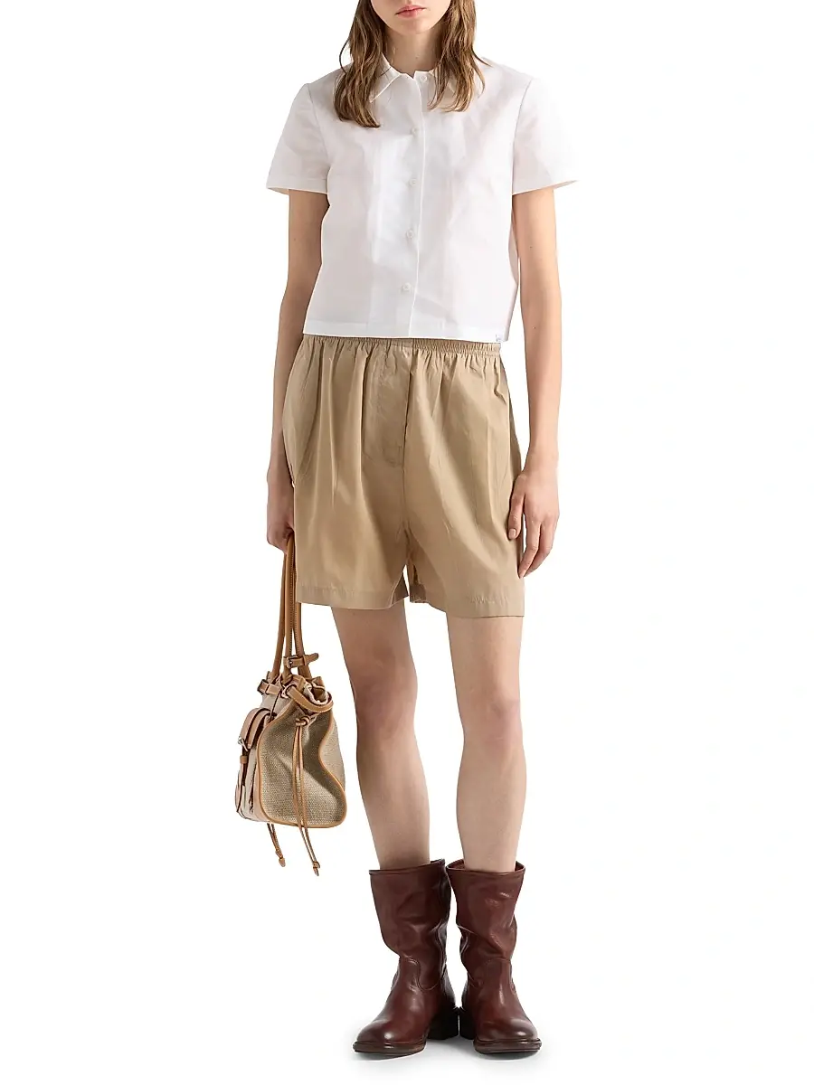 Prada Women's Washed Nylon Shorts | Thumbnail 2