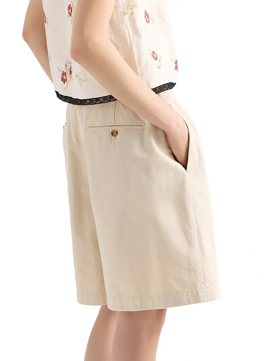 Prada Women's Old Gabardine Bermudas | Thumbnail 5 Prada Women's Old Gabardine Bermudas | Thumbnail 5