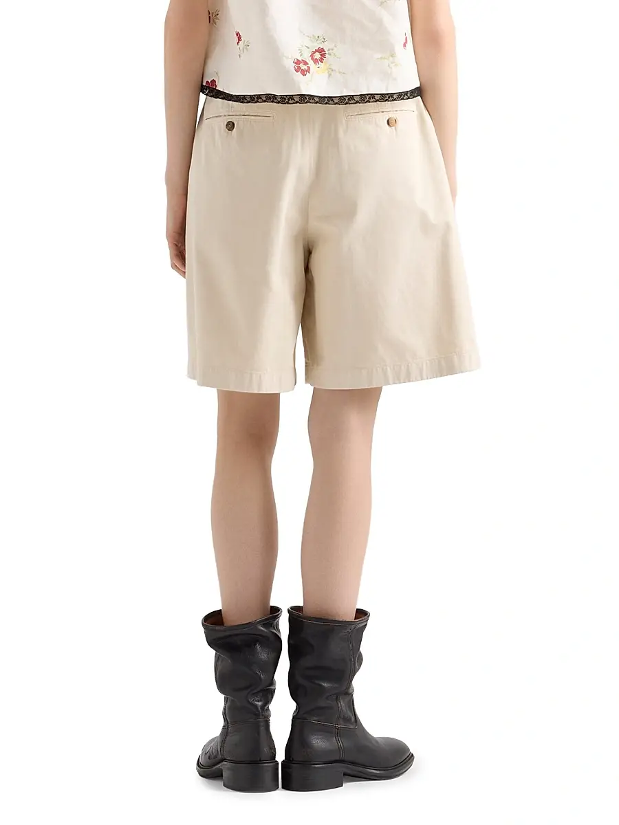 Prada Women's Old Gabardine Bermudas | Thumbnail 6 Prada Women's Old Gabardine Bermudas | Thumbnail 6